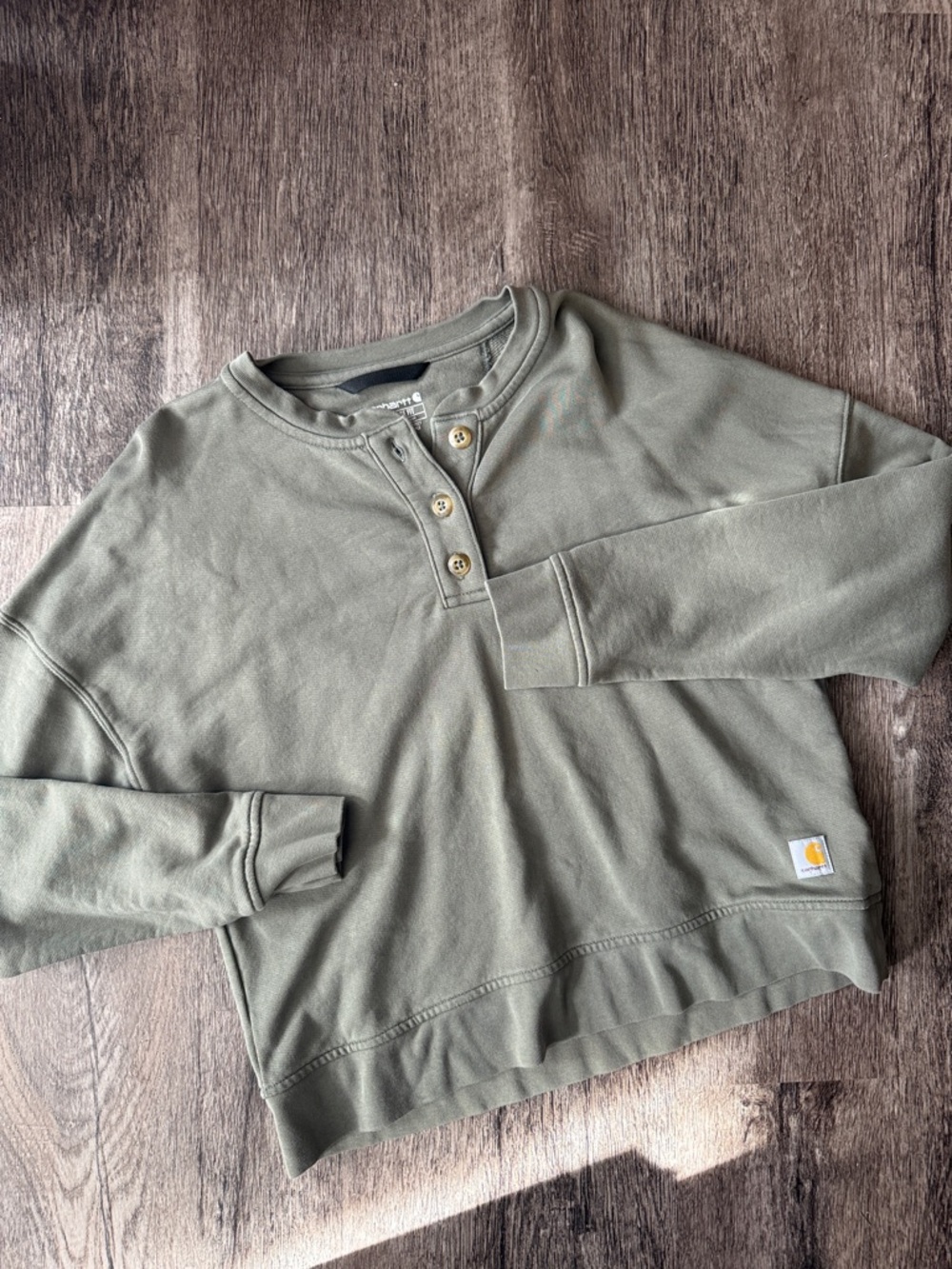 Carhartt Olive Crewneck Henley Pullover